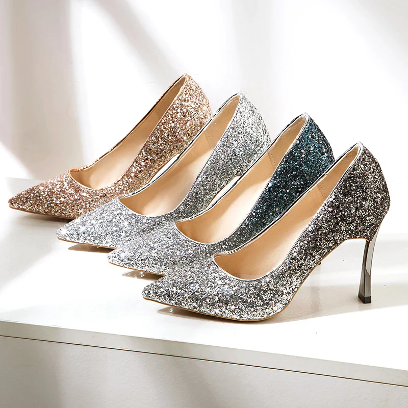 2020 New Fashion Women's High Heel Wedding Shoes Bridal Shoes Luxurious Sexy Sequins Advanced Thin Heels Women's Shoes W32-42
2020 New Fashion Women's High Heel Wedding Shoes Bridal Shoes Luxurious Sexy Sequins Advanced Thin Heels Women's Shoes W32-42