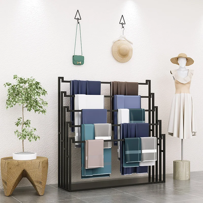 zq Clothing Store Pant Rack Multi-Layer Scarf Display Stand Floor Scarf Rack Display Shelf
zq Clothing Store Pant Rack Multi-Layer Scarf Display Stand Floor Scarf Rack Display Shelf