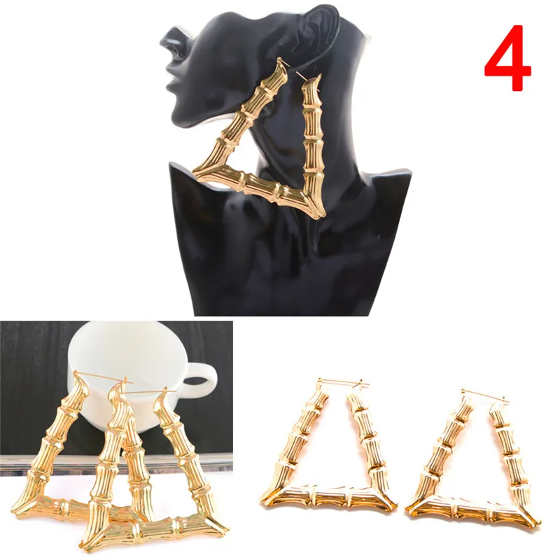 1 Pair Bamboo Hoop-earring 4 Styles Gold Color Big Hoop Earring Women Hoop Earrings Basketball Wives Earrings Large
1 Pair Bamboo Hoop-earring 4 Styles Gold Color Big Hoop Earring Women Hoop Earrings Basketball Wives Earrings Large