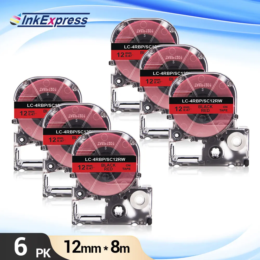 InkExpress 6 шт. SC12RW лента для Epson SC12RW LK-4RBP 12 мм черный на красном запечатанных лент для Epson King Джим LW-300 LW-400 этикетировщик
InkExpress 6 шт. SC12RW лента для Epson SC12RW LK-4RBP 12 мм черный на красном запечатанных лент для Epson King Джим LW-300 LW-400 этикетировщик