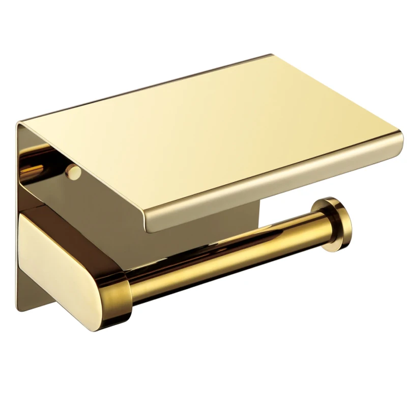 Toilet Paper Holder Tissue Roll Hanger Wall Mounted Stainless Steel With Shelf Towel Rack Tissue Boxes Black Gold silver SUS 304
Toilet Paper Holder Tissue Roll Hanger Wall Mounted Stainless Steel With Shelf Towel Rack Tissue Boxes Black Gold silver SUS 304