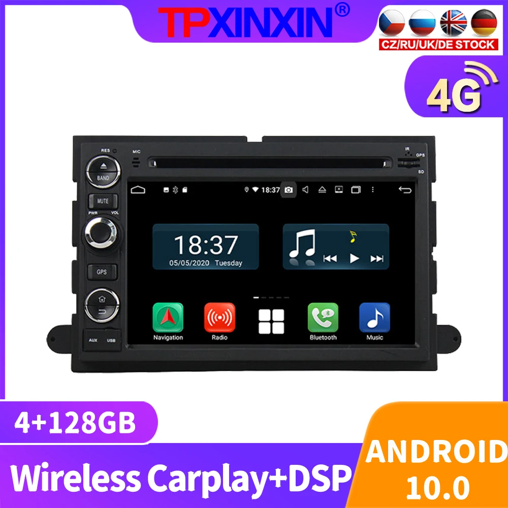 

2din CarPlay Android10 Car multimedia player for Ford Fusion Explorer F150 Edge Expedition 2006-2012 Car Radio gps navi HeadUnit