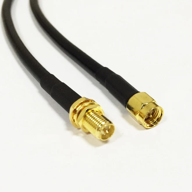 Фото 1 шт. WIFI антенный кабель SMA штекер для RP гайка (штырь) RG58 - купить
