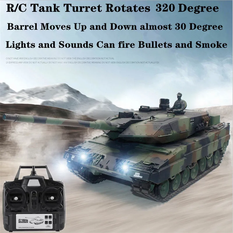 3889 Tanks Toys 1:16 2 4G немецкий Леопард 2A6 танк на ИК управлении реальная имитация звука