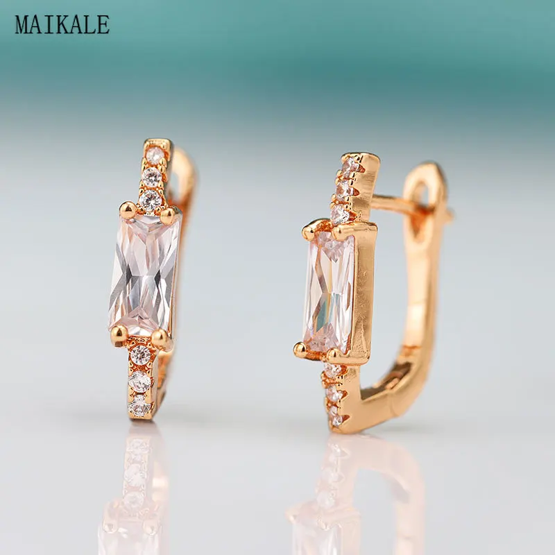 MAIKALE Trendy Stud Earrings for Women Metal Cubic Zirconia Square Zircon Clip on Earing New Fashion Jewelry Brincos Bijoux
MAIKALE Trendy Stud Earrings for Women Metal Cubic Zirconia Square Zircon Clip on Earing New Fashion Jewelry Brincos Bijoux