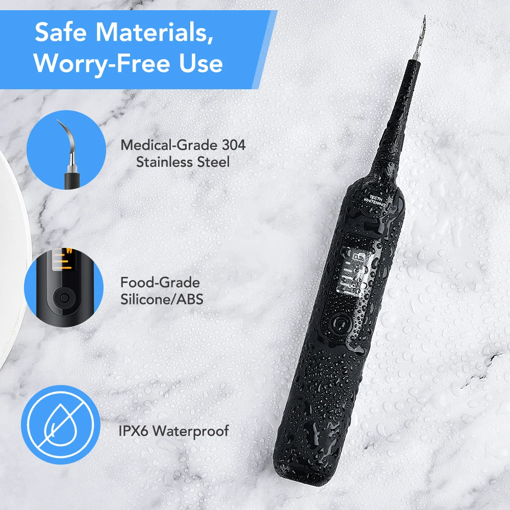 Portable Electric Sonic Dental Scaler Tooth Calculus Remover LCD Display Whiten Teeth Scaler Tartar Plaque Remover for Teeth
Portable Electric Sonic Dental Scaler Tooth Calculus Remover LCD Display Whiten Teeth Scaler Tartar Plaque Remover for Teeth