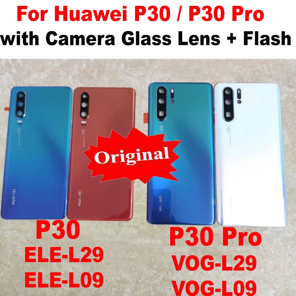Original Best Rear Case For Huawei P30 / P30 Pro Back Battery Cover Housing Door With Adhesive tape + Camera Glass Lens + Flash
Original Best Rear Case For Huawei P30 / P30 Pro Back Battery Cover Housing Door With Adhesive tape + Camera Glass Lens + Flash