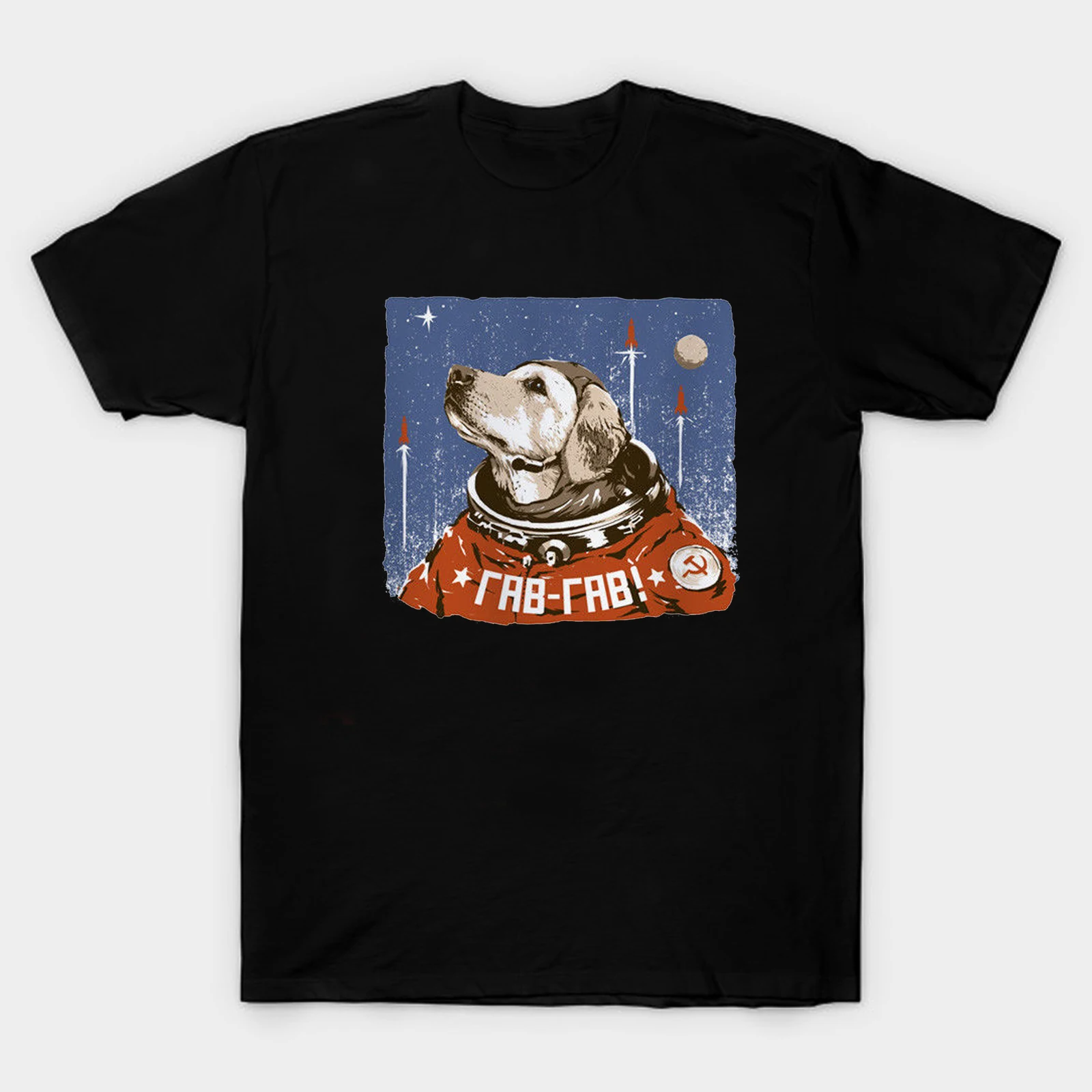 USSR CCCP Soviet Union Russia Space Flight Yuri Gagarin Spaceship Dog T-Shirt. Summer Cotton Short Sleeve O-Neck Men's T Shirt 
USSR CCCP Soviet Union Russia Space Flight Yuri Gagarin Spaceship Dog T-Shirt. Summer Cotton Short Sleeve O-Neck Men's T Shirt
