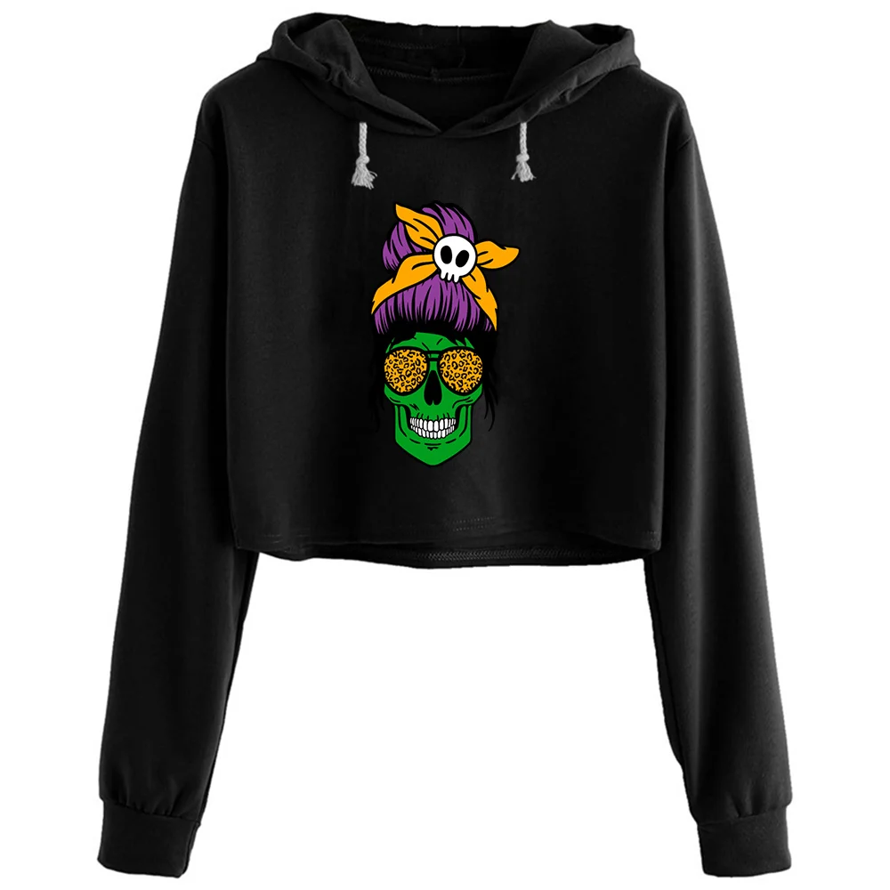 Skull With Cheetah Glasses Halloween Crop Hoodies Women Kawaii Goth Grunge Harajuku Pullover For Girls
Skull With Cheetah Glasses Halloween Crop Hoodies Women Kawaii Goth Grunge Harajuku Pullover For Girls