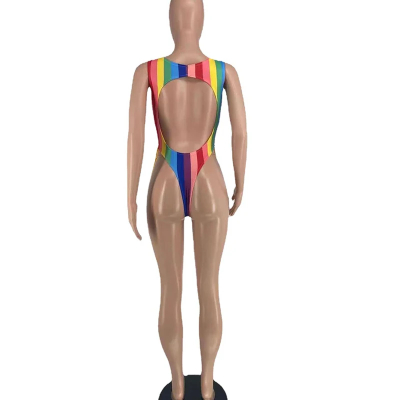 Bonnie Forest Fashion Front Laced Up Rainbow Print Bodysuits Summer Womens Tassel Fringed Romper Tights Swimwears Beach Wear 
Bonnie Forest Fashion Front Laced Up Rainbow Print Bodysuits Summer Womens Tassel Fringed Romper Tights Swimwears Beach Wear