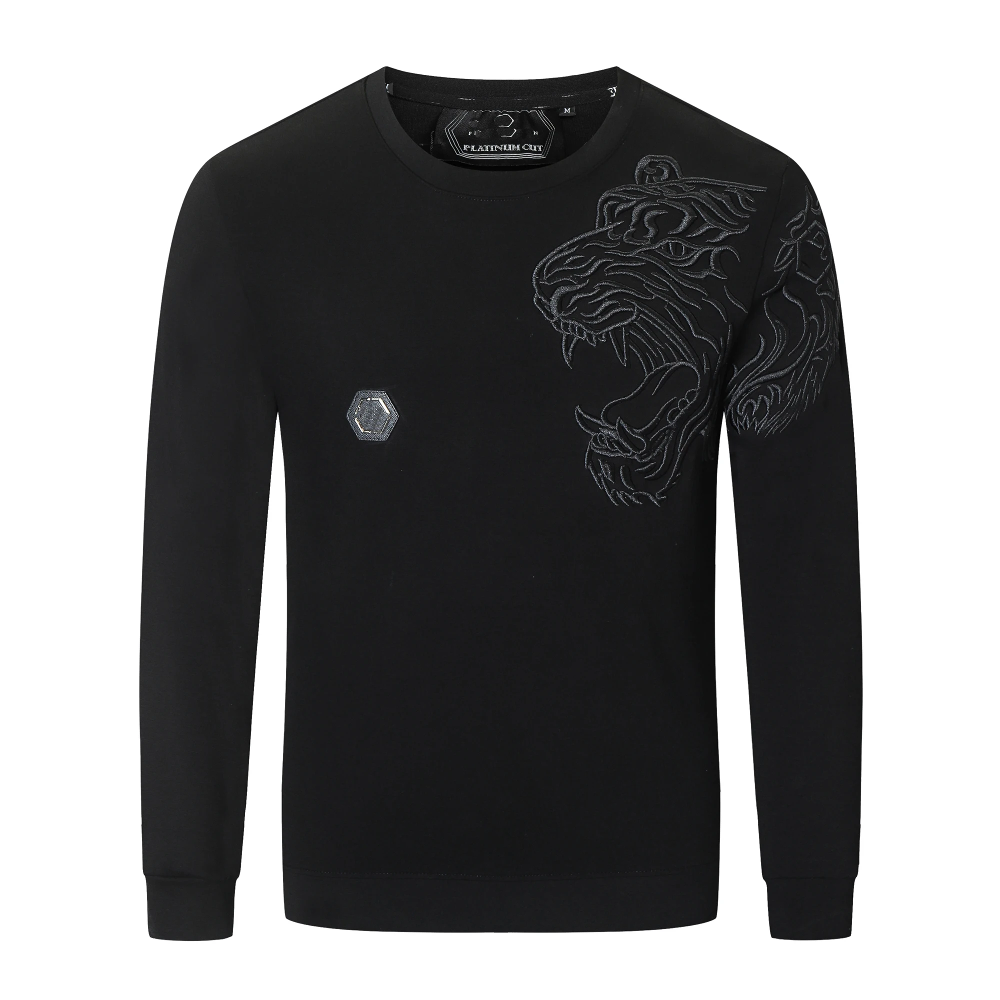 New style PP sweatshirt, long-sleeved T-shirt, pure cotton, embroidery, tiger head T-shirt, round neck, slim fit, comfortable
New style PP sweatshirt, long-sleeved T-shirt, pure cotton, embroidery, tiger head T-shirt, round neck, slim fit, comfortable