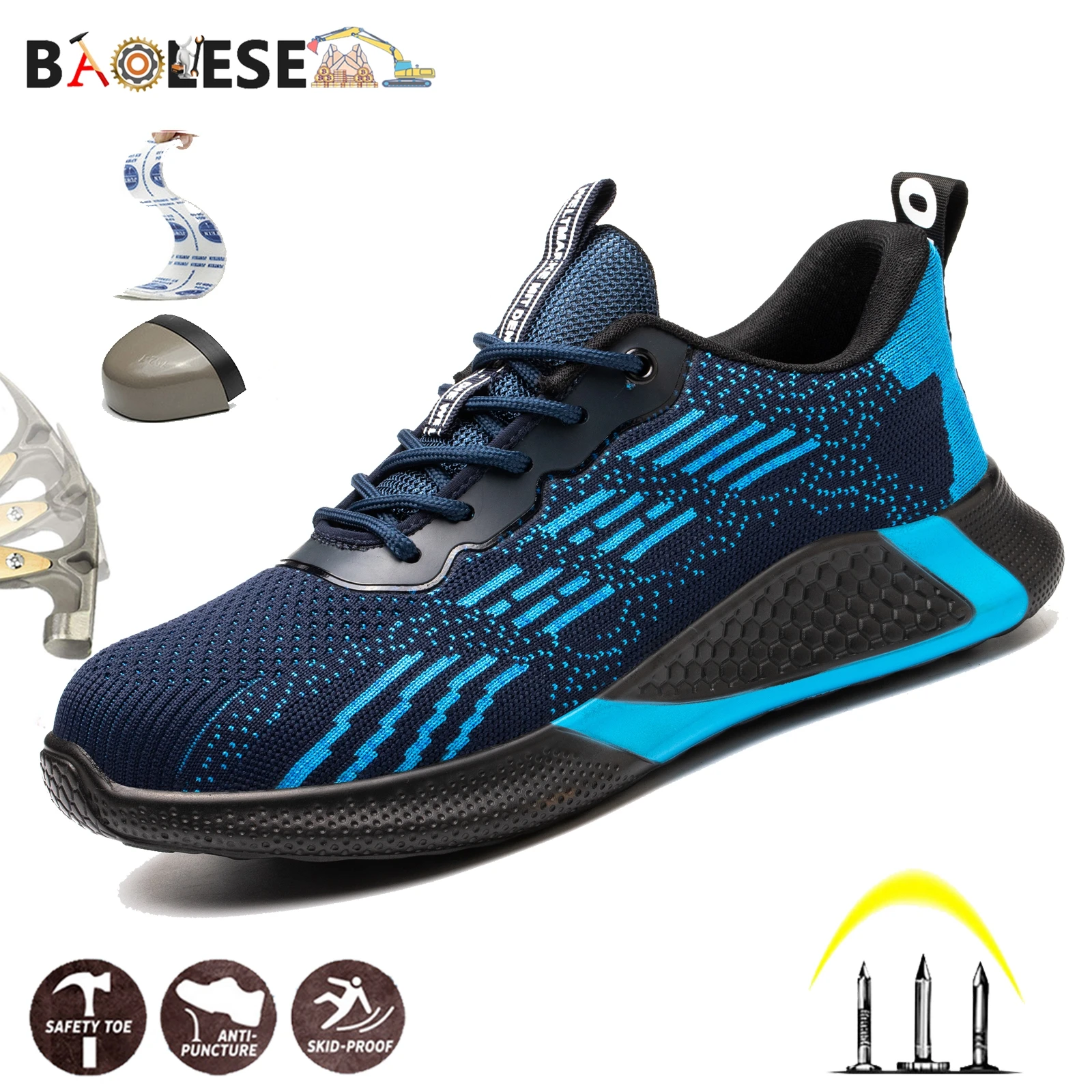 BAOLESEM Man Safety Shoes Woman Safety Shoes Worker Indestructible Shoes Steel Cap Puncture-Proof Lightweight Work Sneakers New
BAOLESEM Man Safety Shoes Woman Safety Shoes Worker Indestructible Shoes Steel Cap Puncture-Proof Lightweight Work Sneakers New
