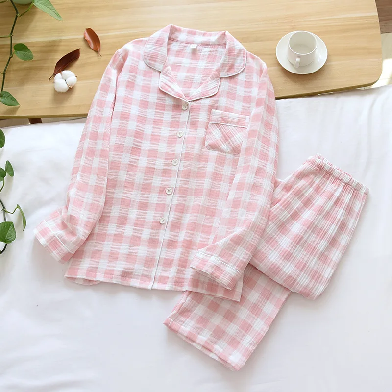 Lovers Homewear Casual Spring Nightwear Plaid Pajmas Suit Women&Men 2PCS Sleep Set Intimate Lingerie Pyjamas Cotton Nightgown
Lovers Homewear Casual Spring Nightwear Plaid Pajmas Suit Women&Men 2PCS Sleep Set Intimate Lingerie Pyjamas Cotton Nightgown