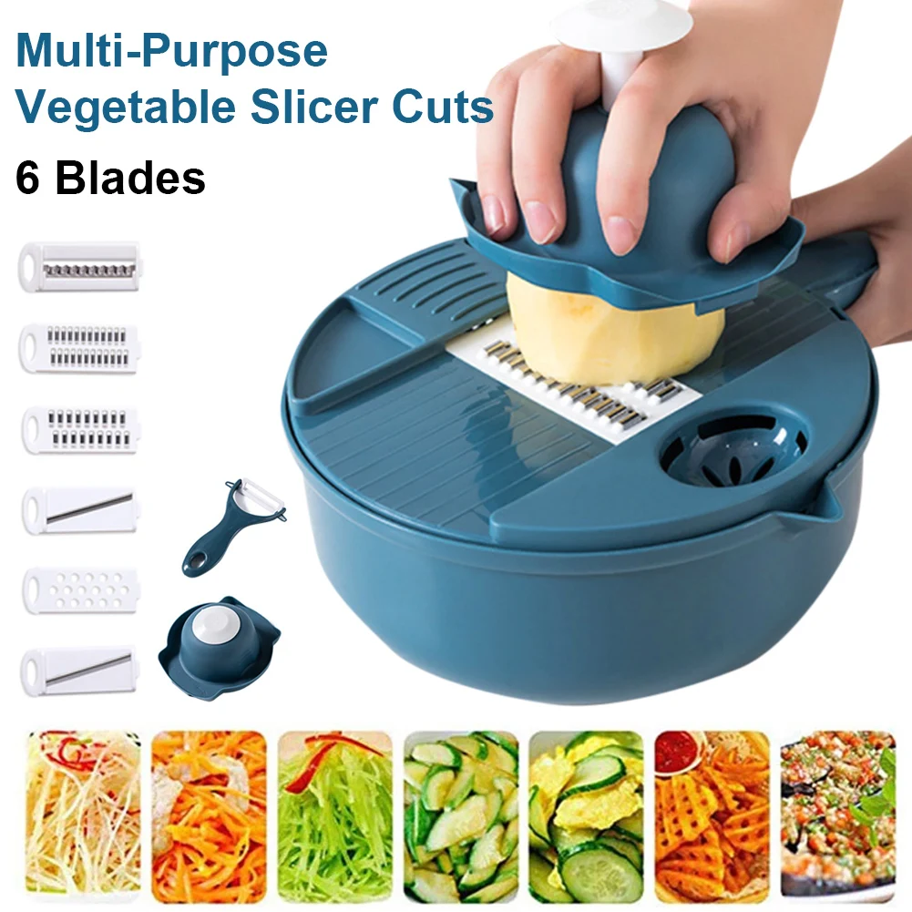 12 in 1 Multi-function Vegetable Chopper Slicer Grater Veggie Shredder with Drain Basket Guard Egg White Separator Kitchen Tool
12 in 1 Multi-function Vegetable Chopper Slicer Grater Veggie Shredder with Drain Basket Guard Egg White Separator Kitchen Tool