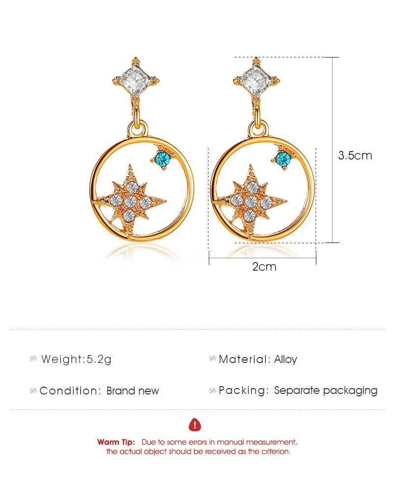 Fashion Star earring temperament long eight-pointed star earrings for women fashion earring for girlfriend gift jewelry
Fashion Star earring temperament long eight-pointed star earrings for women fashion earring for girlfriend gift jewelry
