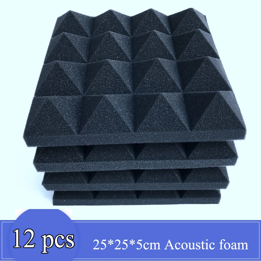 Drop shipping 12 pcs Soundproofing Foam Sound Absorption Pyramid Studio Treatment Wall Panels 25*25*5cm Acoustic foam
Drop shipping 12 pcs Soundproofing Foam Sound Absorption Pyramid Studio Treatment Wall Panels 25*25*5cm Acoustic foam