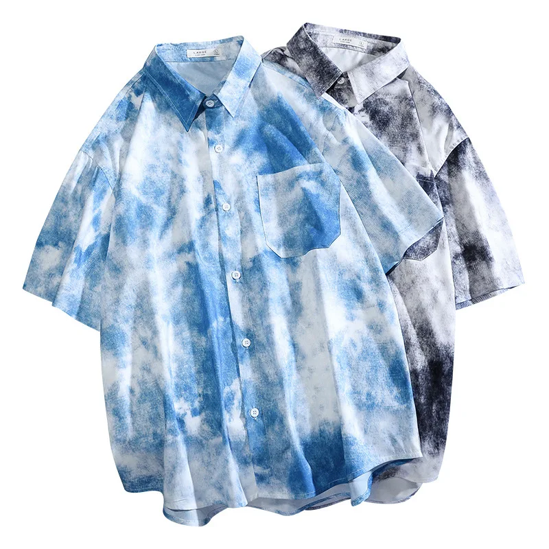 Koszula Korean Clothes Mens Ink Tie Dye Short Sleeve Tooling Shirt 2021 Summer New Men Oversized Button Up Shirt Chemise Homme
Koszula Korean Clothes Mens Ink Tie Dye Short Sleeve Tooling Shirt 2021 Summer New Men Oversized Button Up Shirt Chemise Homme