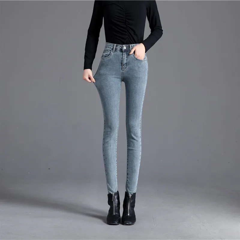 Jeans for Women mom Trousers blue gray Woman Fashion High waist Stretch female washed Cotton casual denim skinny pencil pants
Jeans for Women mom Trousers blue gray Woman Fashion High waist Stretch female washed Cotton casual denim skinny pencil pants