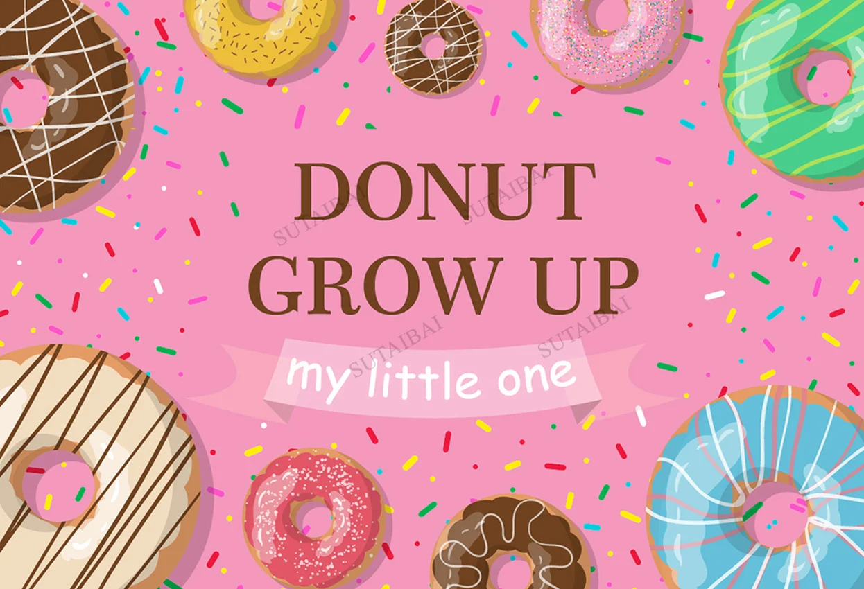 Sweet Donut Grow Up Party Photo Background for Children Birthday Decorations Supplies Child Backdrop Studio Photography Props
Sweet Donut Grow Up Party Photo Background for Children Birthday Decorations Supplies Child Backdrop Studio Photography Props