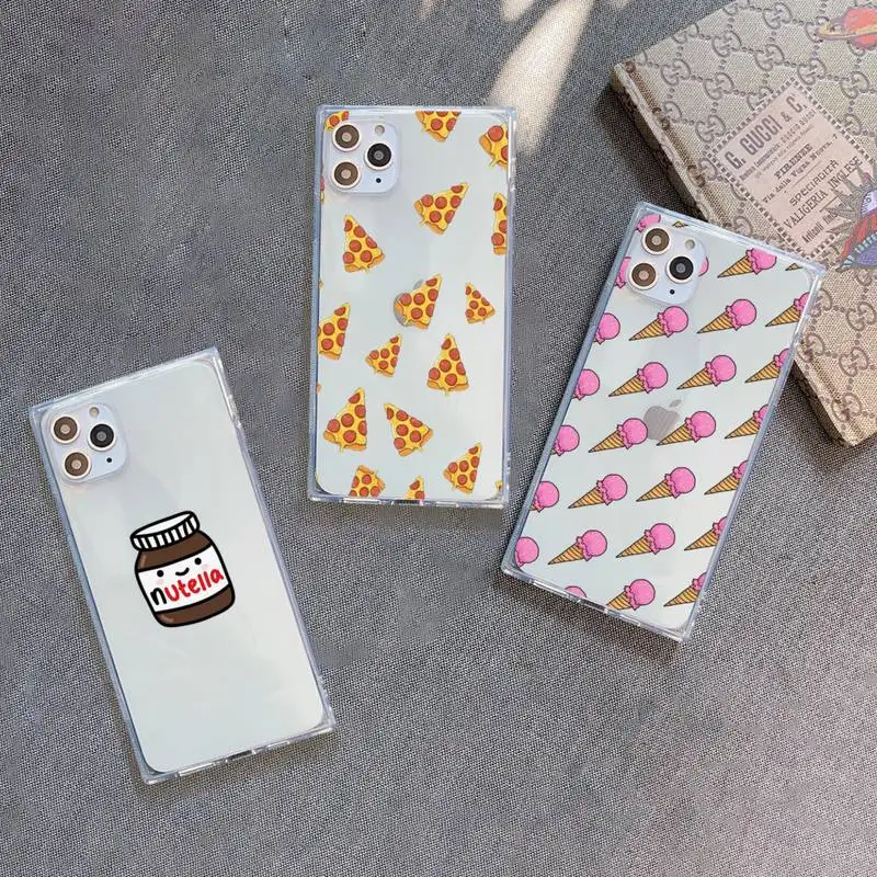 food Chocolate Pizza French fries Phone Case For iPhone 7 8 11 12 X XS XR MINI Pro Max Plus Clear Square Transparent
food Chocolate Pizza French fries Phone Case For iPhone 7 8 11 12 X XS XR MINI Pro Max Plus Clear Square Transparent