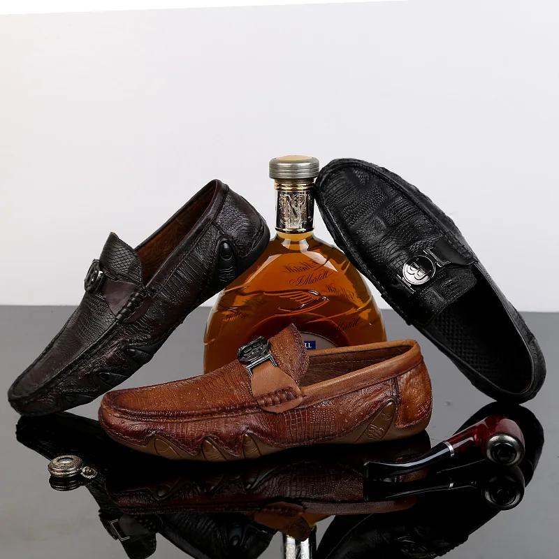 Rommedal Crocodile Skin Loafer Shoes Men Genuine Leather Slip-On Moccasins Handmade Man Casual Shoes Driving Walk Luxury Leisure
Rommedal Crocodile Skin Loafer Shoes Men Genuine Leather Slip-On Moccasins Handmade Man Casual Shoes Driving Walk Luxury Leisure