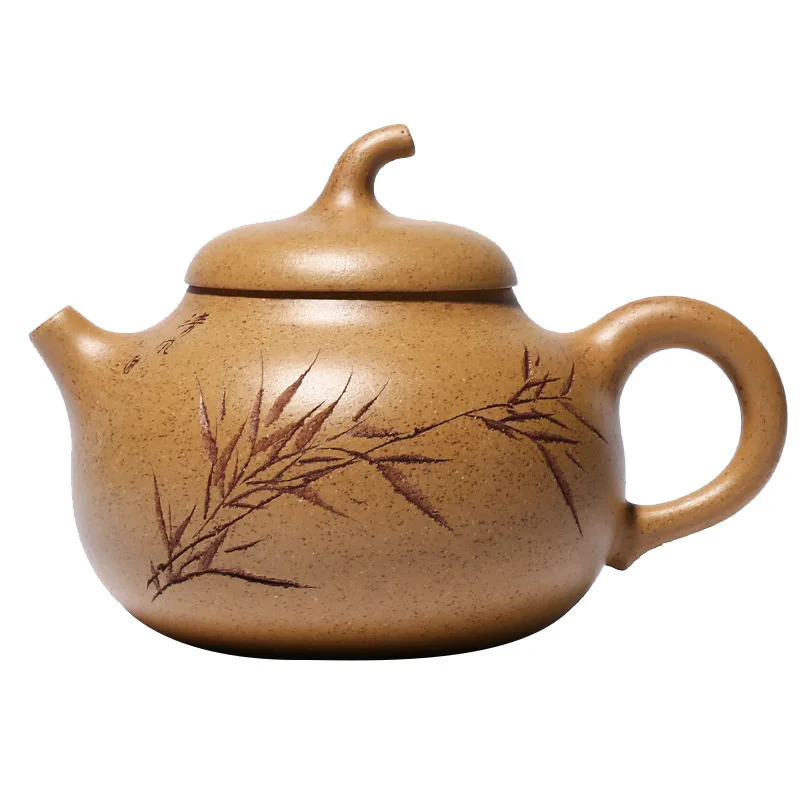 New products carved eggplant melon purple clay pot handmade Yixing section clay household teapot Kung Fu Tea Set
New products carved eggplant melon purple clay pot handmade Yixing section clay household teapot Kung Fu Tea Set