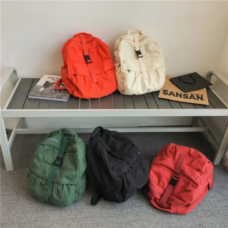 Fashion Backpack Girl Student Simple High Quality School Bag Canvas Youth Lady Literary Backbag Durable Red
Fashion Backpack Girl Student Simple High Quality School Bag Canvas Youth Lady Literary Backbag Durable Red