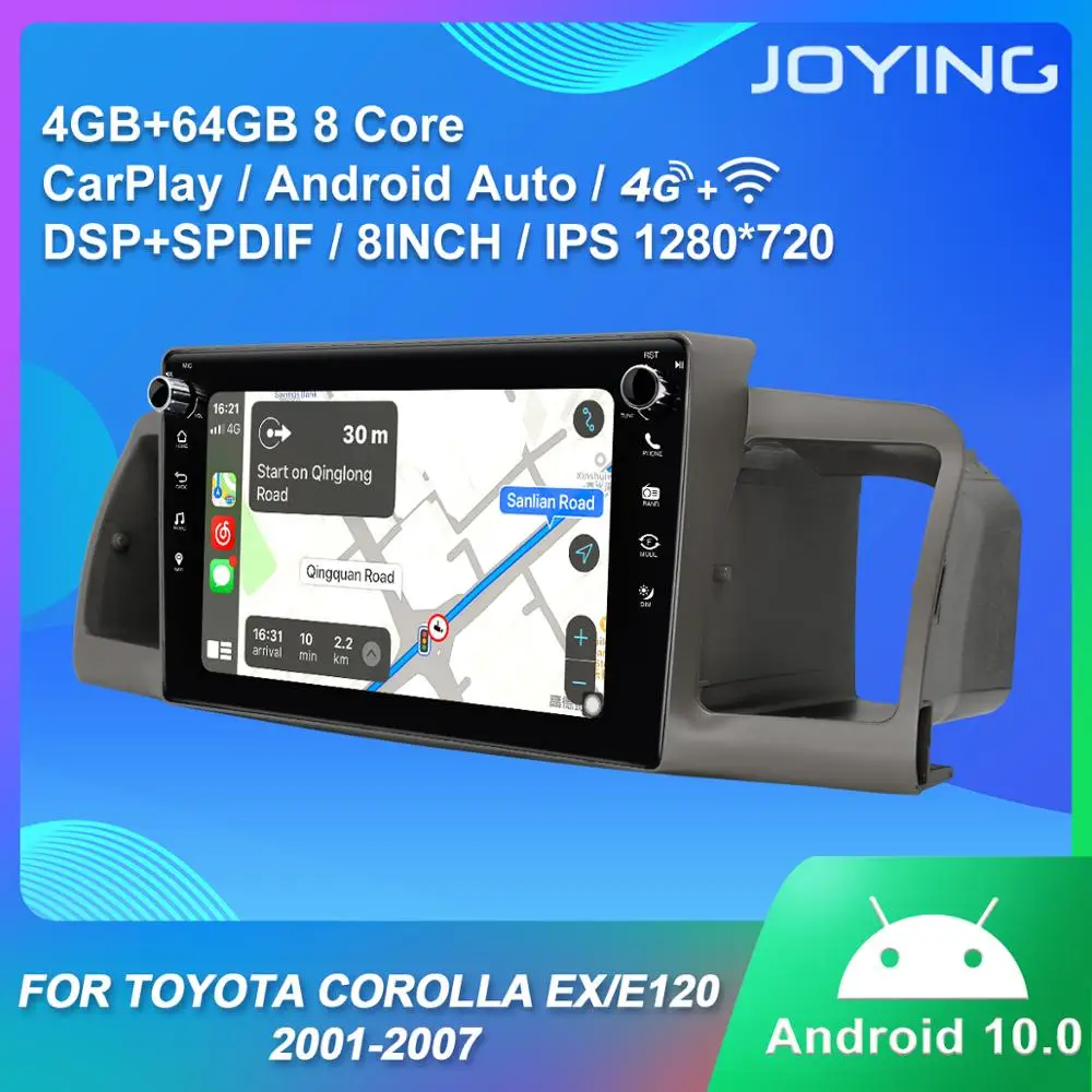 Android 10 0 автомобильный радио головное устройство 8 дюймов IPS 1280*720 Восьмиядерный GPS