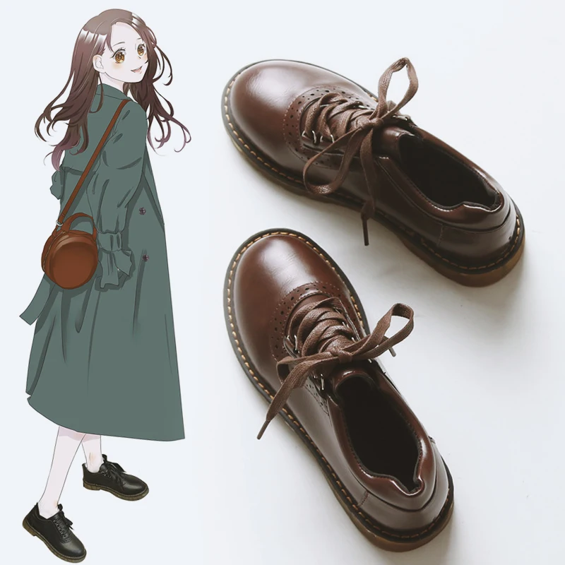 Vintage Oxford Shoes For Women Pu Leather Flat Heel Shoes Woman British Style Brogues Flats Retro Brown Black chaussures femme
Vintage Oxford Shoes For Women Pu Leather Flat Heel Shoes Woman British Style Brogues Flats Retro Brown Black chaussures femme