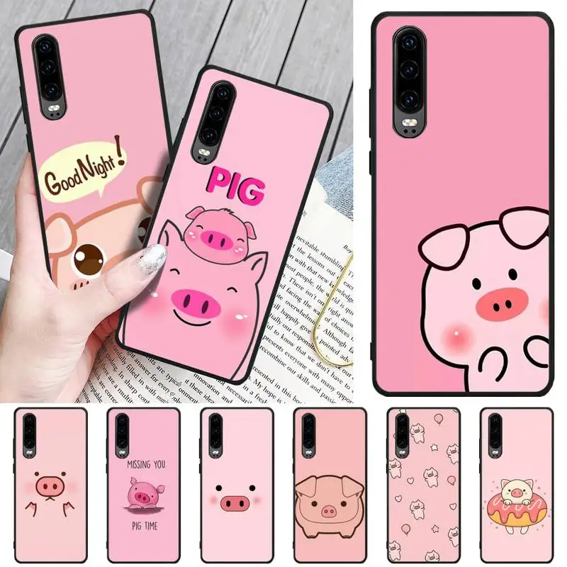 Lovely Pink Pig Phone Case Black TPU For Huawei P20 P30 P40 Pro Mate Pro Lite Plus Smart Nova 5t Cover Carcasa
Lovely Pink Pig Phone Case Black TPU For Huawei P20 P30 P40 Pro Mate Pro Lite Plus Smart Nova 5t Cover Carcasa