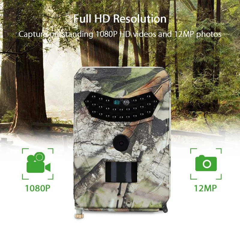 Игровая камера Trail Pr-100 охотничья инфракрасная скаутская для охоты Hd 12Mp 1080P дикой