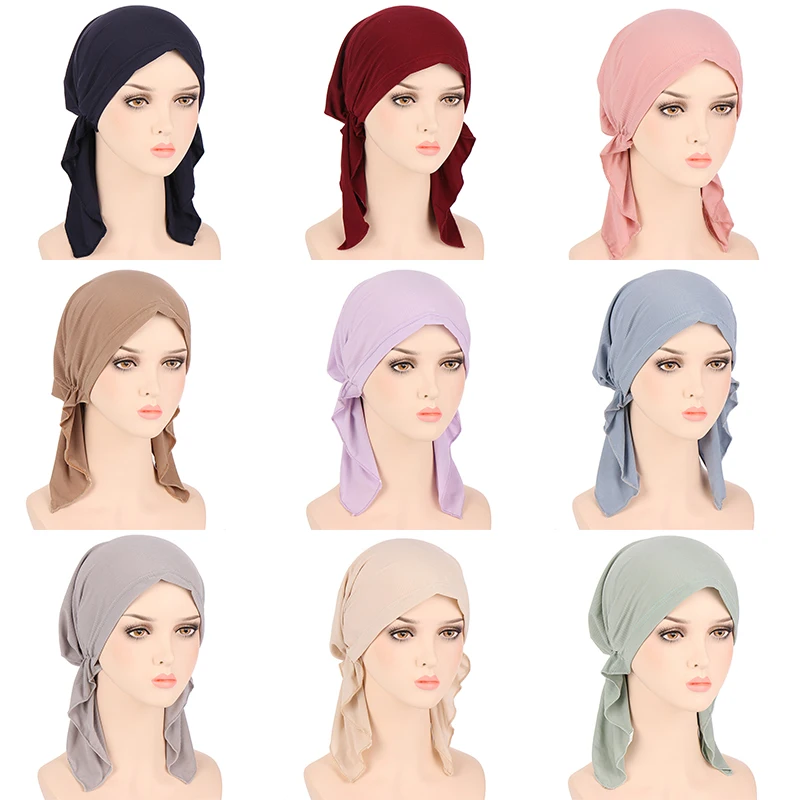 Solid color muslim women inner hijabs cap arab wrap head scarf Turban bonnet ready to wear hijab femme underscarf caps turbante
Solid color muslim women inner hijabs cap arab wrap head scarf Turban bonnet ready to wear hijab femme underscarf caps turbante
