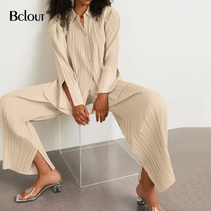 Bclout Apricot Vintage Pleated Women Suit Long Sleeve Blouses And High Waist Straight Pants 2 Piece Set Autumn Woman Slim Outfit
Bclout Apricot Vintage Pleated Women Suit Long Sleeve Blouses And High Waist Straight Pants 2 Piece Set Autumn Woman Slim Outfit