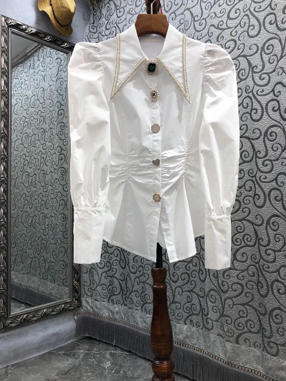 2021 new women Fashion Pointy Lapel Rhinestone Stitching Sleeves Wrinkled Long Sleeve All-match Top Shirt 1017
2021 new women Fashion Pointy Lapel Rhinestone Stitching Sleeves Wrinkled Long Sleeve All-match Top Shirt 1017