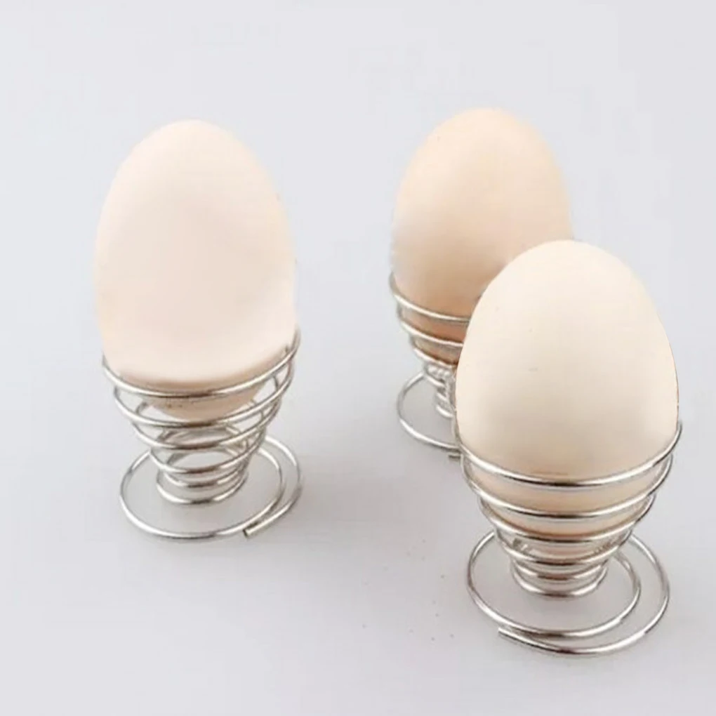 

1pcs/2pcs/3pcs Boiled Eggs Holder Hot Products Stainelss Steel Spring Wire Tray Egg Cup Cooking Tool