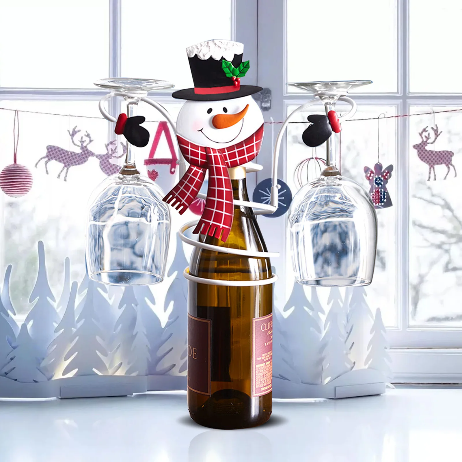 Snowman Wine Bottle Glass Holders Theme Organizer Rack Desktop for Home Decor Snowman Xmas Special Gifts Christmas Decorations 
Snowman Wine Bottle Glass Holders Theme Organizer Rack Desktop for Home Decor Snowman Xmas Special Gifts Christmas Decorations