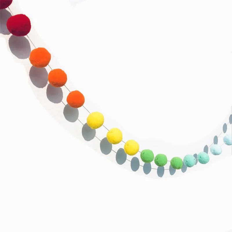 2.5Meter Colorful Pompom Pendant Garland Ins Nordic Ball Flag Party supplies String DIY Handmade Nursery Children Room Decor
2.5Meter Colorful Pompom Pendant Garland Ins Nordic Ball Flag Party supplies String DIY Handmade Nursery Children Room Decor