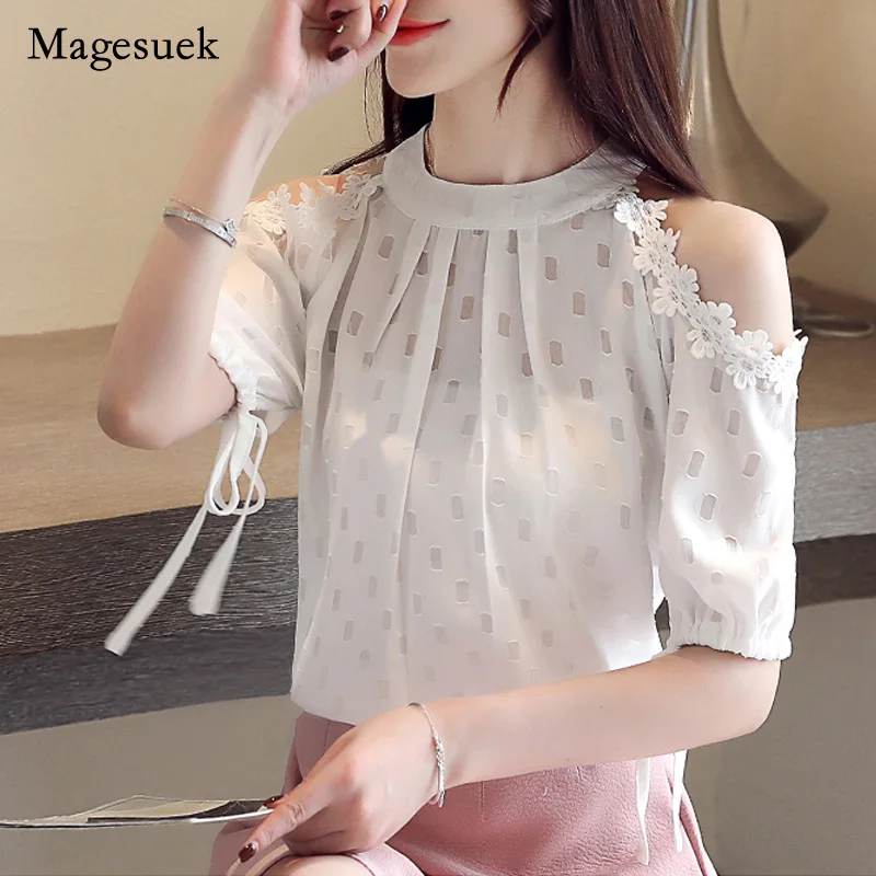 2021 Summer Casual Off-Shoulder Short-Sleeve Women Shirts Women's Loose Korean Chiffon Blouse Solid Pullover Ladies Tops 9246
2021 Summer Casual Off-Shoulder Short-Sleeve Women Shirts Women's Loose Korean Chiffon Blouse Solid Pullover Ladies Tops 9246