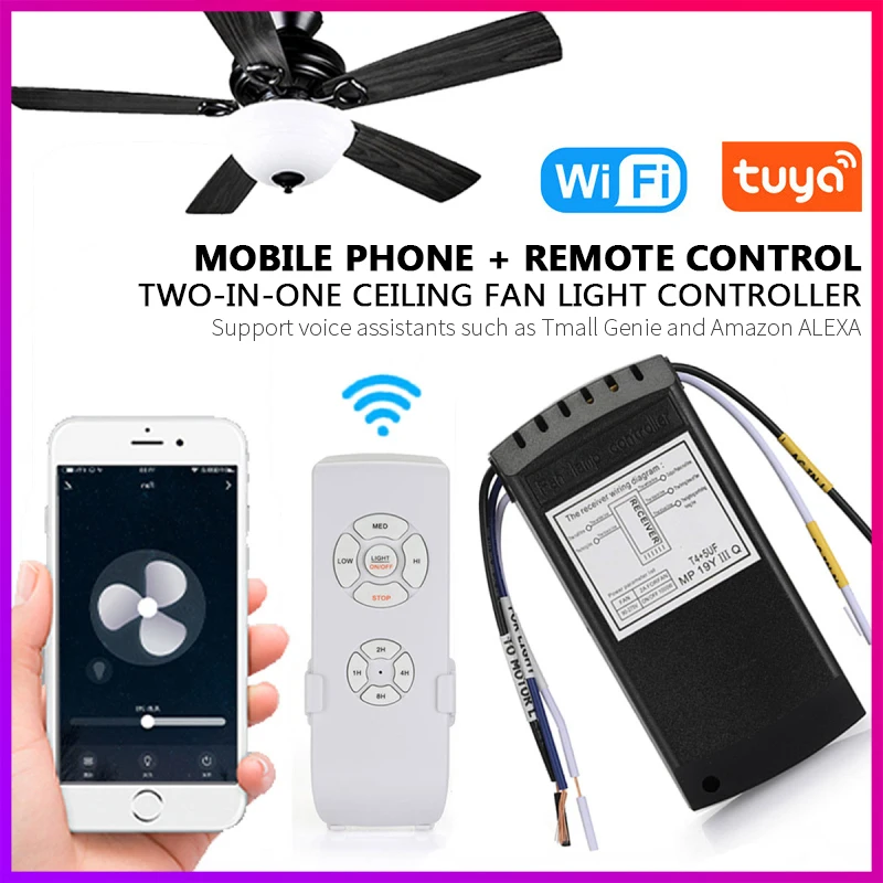 Tuya DIY WiFi Smart Ceiling Fan Controller Light Smart Home Smart Life APP Wireless Speed Remote Voice Control Alexa Google Home
Tuya DIY WiFi Smart Ceiling Fan Controller Light Smart Home Smart Life APP Wireless Speed Remote Voice Control Alexa Google Home