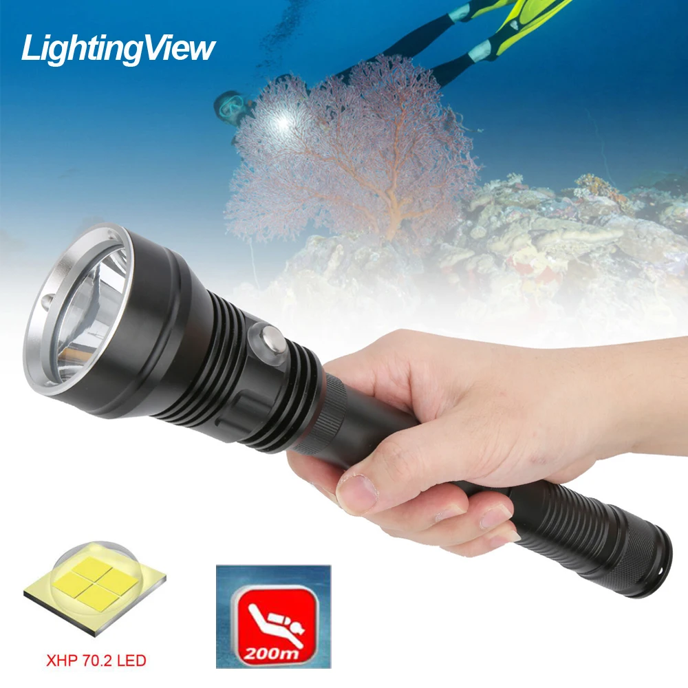 

Светильник ingview ультра яркий подводный светильник Дайвинг Фонарь XHP70.2 фонарик для подводной охоты светильник для Подводные 200 М Подводная о...