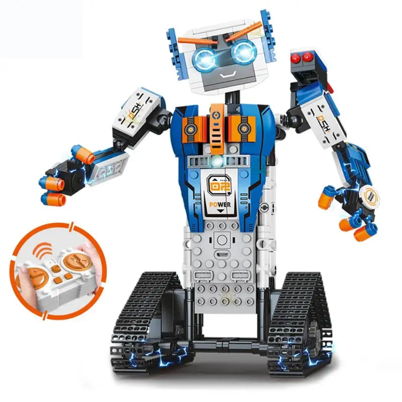 447Pcs high-tech RC Robot Building Blocks City Remote Control Intelligent Bricks Construction Children Toys for Kids christmas
447Pcs high-tech RC Robot Building Blocks City Remote Control Intelligent Bricks Construction Children Toys for Kids christmas
