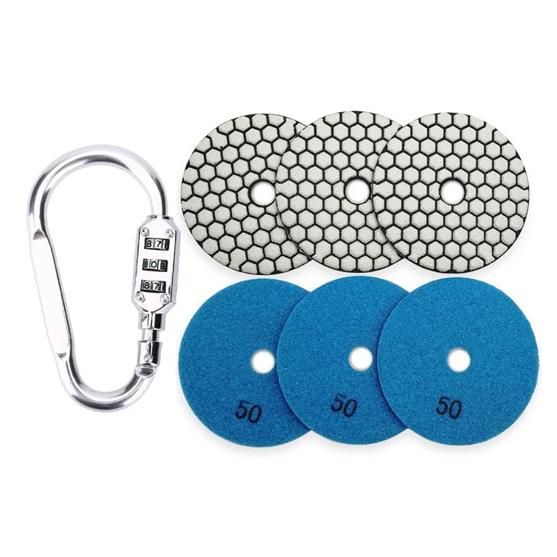Silver Carabiner Lock D-Ring Chain Clip Hook With 6Pcs 100Mm 50 Dry Polishing Pads
Silver Carabiner Lock D-Ring Chain Clip Hook With 6Pcs 100Mm 50 Dry Polishing Pads