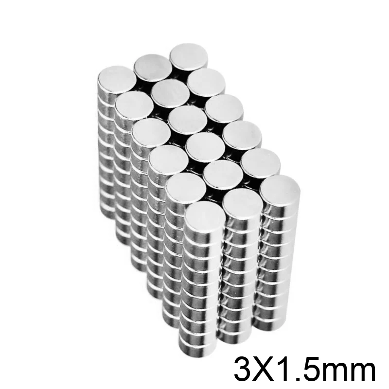 100~5000pcs 3x1.5 mm Powerful Magnets 3mm x 1.5mm Permanent Small Round Magnet 3x1.5mm Thin Neodymium Magnet Super Strong 3*1.5
100~5000pcs 3x1.5 mm Powerful Magnets 3mm x 1.5mm Permanent Small Round Magnet 3x1.5mm Thin Neodymium Magnet Super Strong 3*1.5
