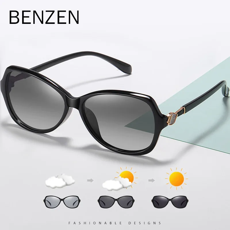 BENZEN Photochromic Sunglasses Women New Fashion Diamond Frame Polarized Sun Glasses Oval Female Shades oculos de sol feminino
BENZEN Photochromic Sunglasses Women New Fashion Diamond Frame Polarized Sun Glasses Oval Female Shades oculos de sol feminino