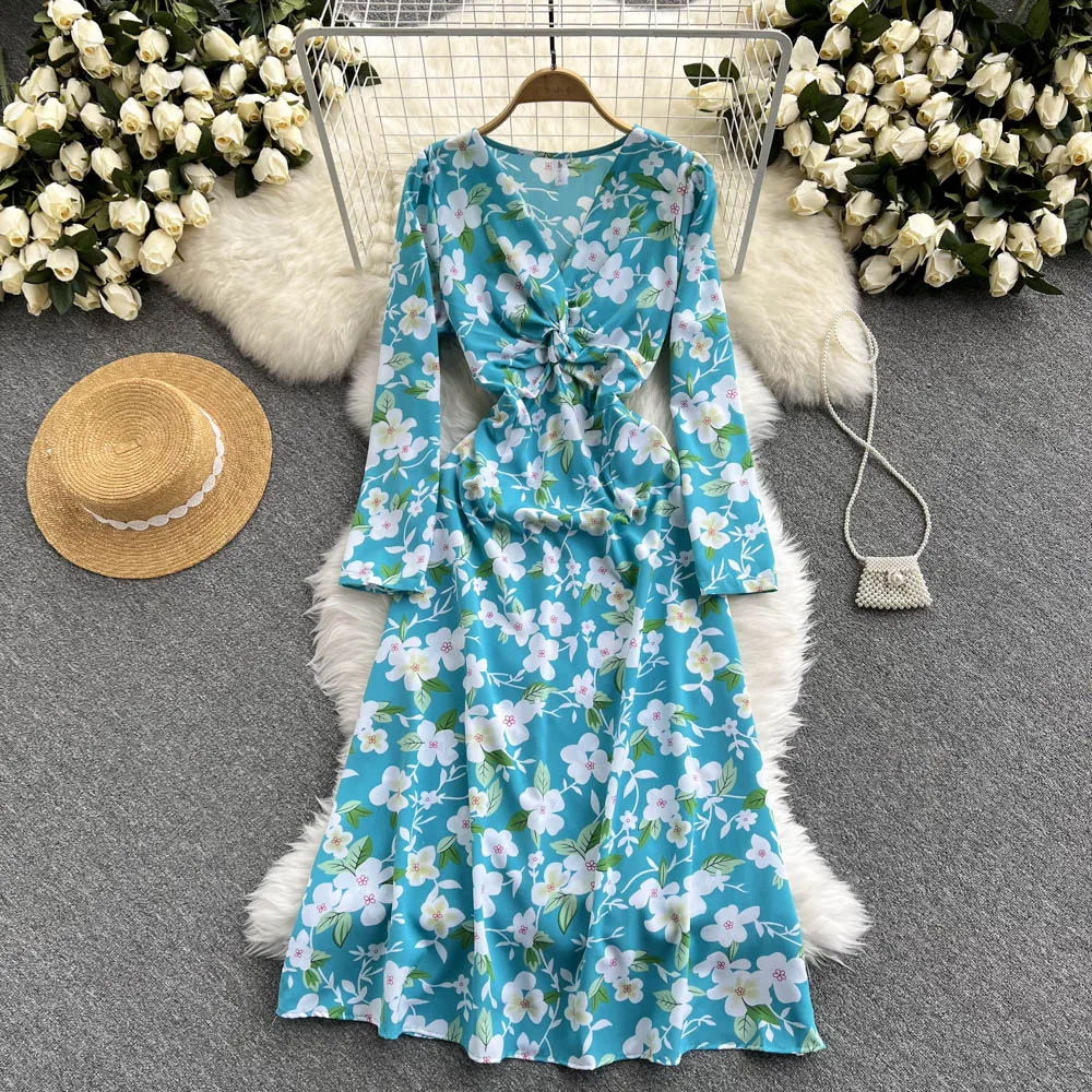 B995 Autumn 2021 New Fashion Women Kink V-neck Slim Long Sleeve Floral Print Casual Dress Vestidos De Mujer
B995 Autumn 2021 New Fashion Women Kink V-neck Slim Long Sleeve Floral Print Casual Dress Vestidos De Mujer