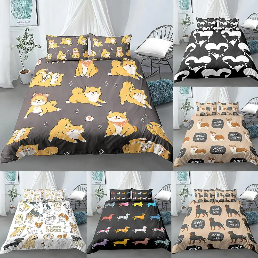 Cartoon Cute Corgi Dachshund Sausage Dog Comforter Bedding Set Duvet Cover Set Pet Printed Euro King Queen Size
Cartoon Cute Corgi Dachshund Sausage Dog Comforter Bedding Set Duvet Cover Set Pet Printed Euro King Queen Size