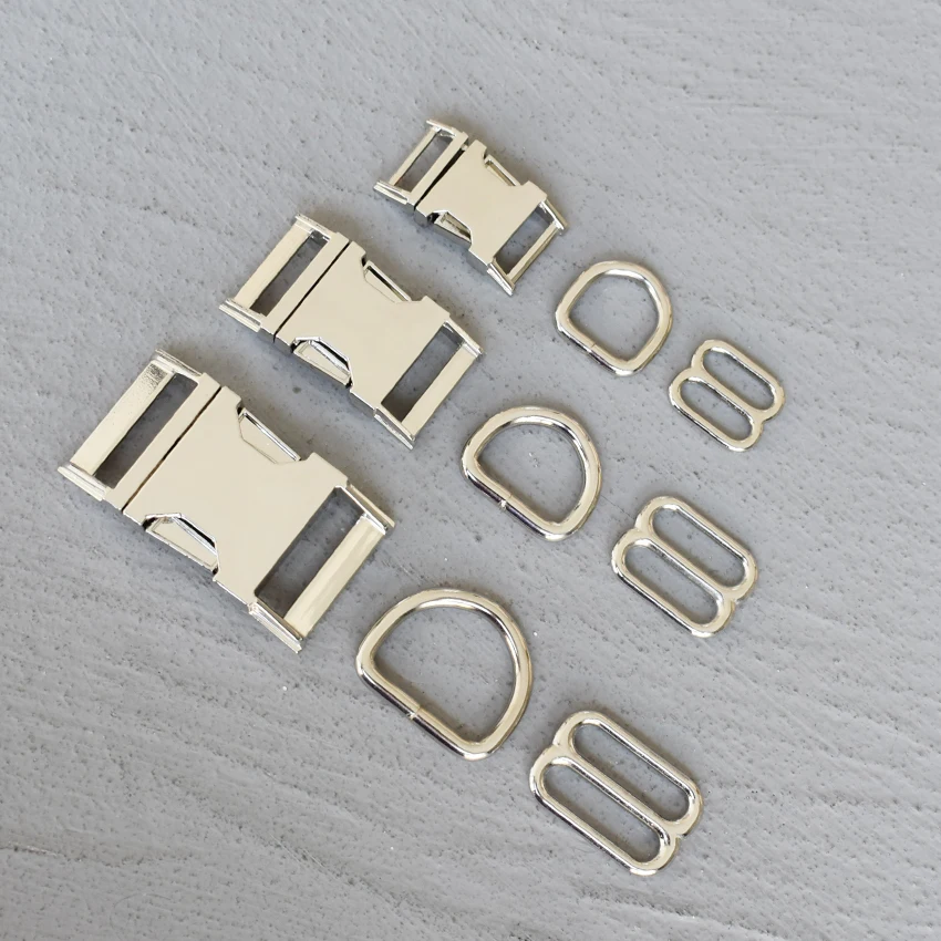 50 Sets 15/20/25mm Silver Metal D Ring Belt Straps Slider Side Release Buckle Spring Hook For Dog Leash Harness Accessories
50 Sets 15/20/25mm Silver Metal D Ring Belt Straps Slider Side Release Buckle Spring Hook For Dog Leash Harness Accessories