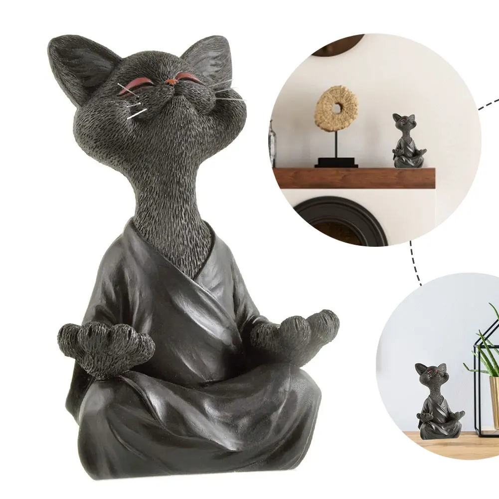 Meditation Cat Vintage Craft Statue Collection Resin Black Buddha Cat Figurine Sculpture For Home Office Garden Decoration Gift
Meditation Cat Vintage Craft Statue Collection Resin Black Buddha Cat Figurine Sculpture For Home Office Garden Decoration Gift