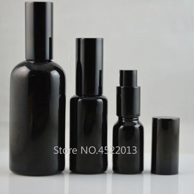 10ML15ML30ML50ML100ML Glass Perfume Spray Bottle, DIY Empty Elegant Black Vial Lotion Pump Container, Cosmetic Emulsion Package 
10ML15ML30ML50ML100ML Glass Perfume Spray Bottle, DIY Empty Elegant Black Vial Lotion Pump Container, Cosmetic Emulsion Package