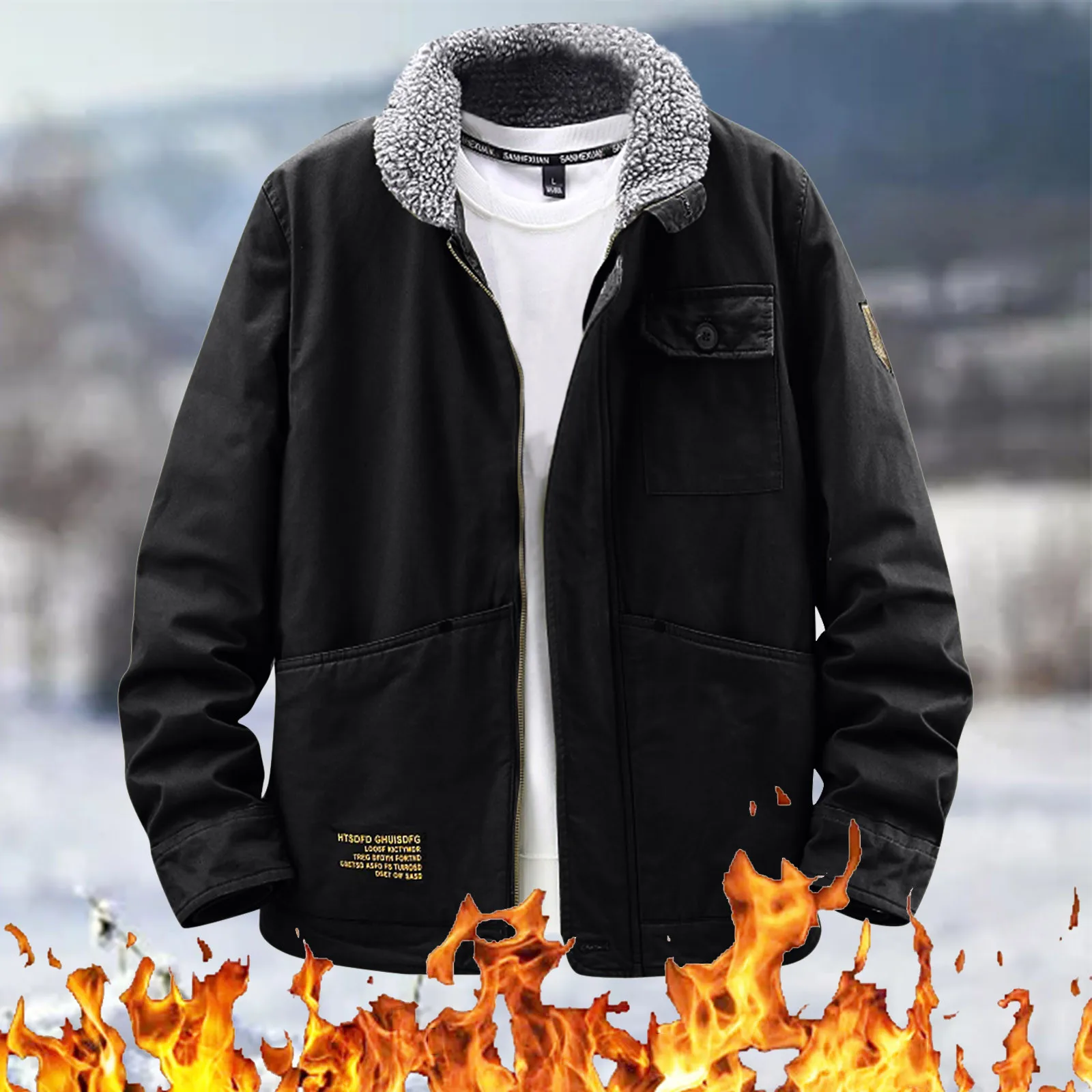 Men's Autumn Winter Jacket Hooded Solid Color Long-sleeved Turndown Collar Zipper Plus Velvet Loose Sweatshirts Jacket For Male
Men's Autumn Winter Jacket Hooded Solid Color Long-sleeved Turndown Collar Zipper Plus Velvet Loose Sweatshirts Jacket For Male